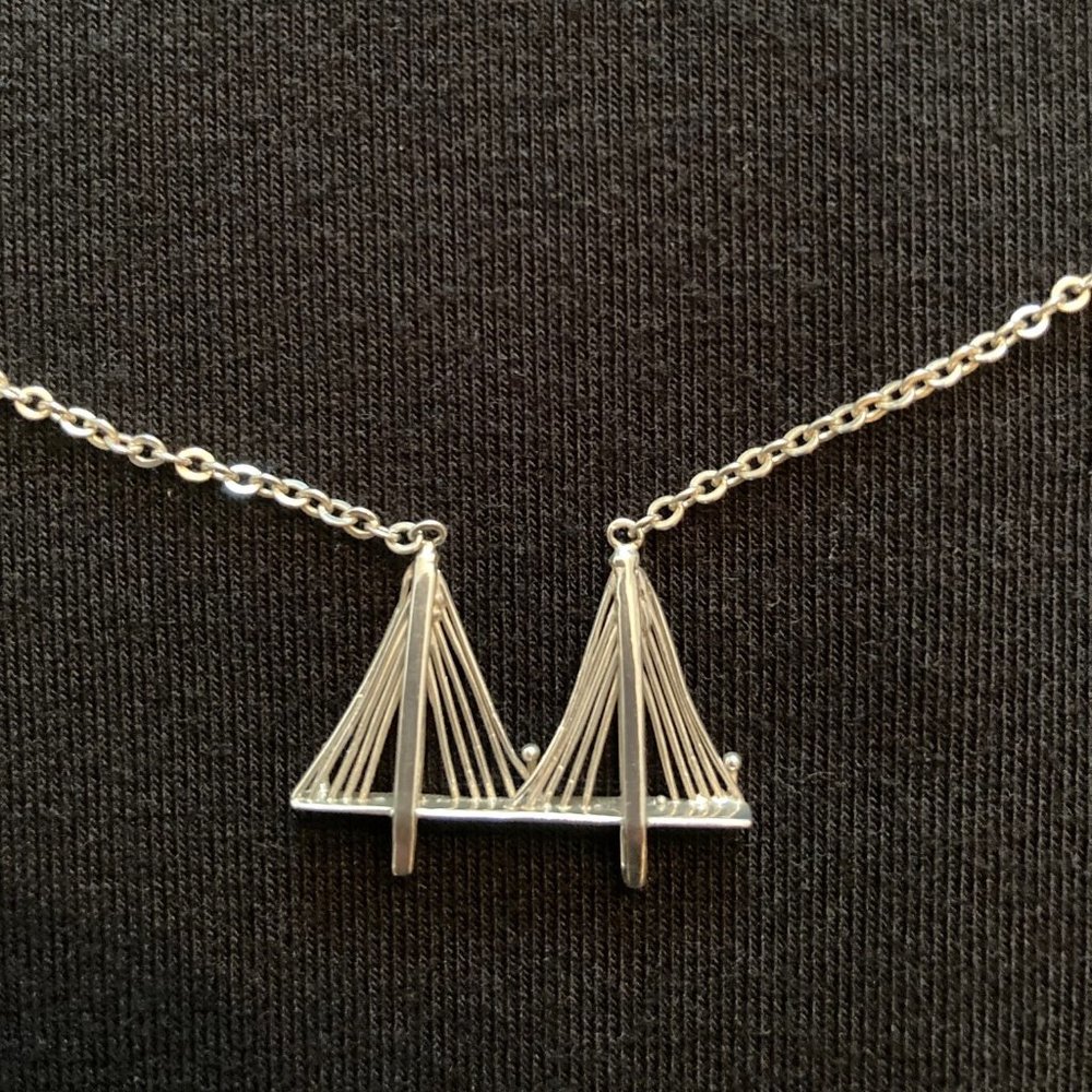 Charleston Cooper River Bridge Sterling Necklace
